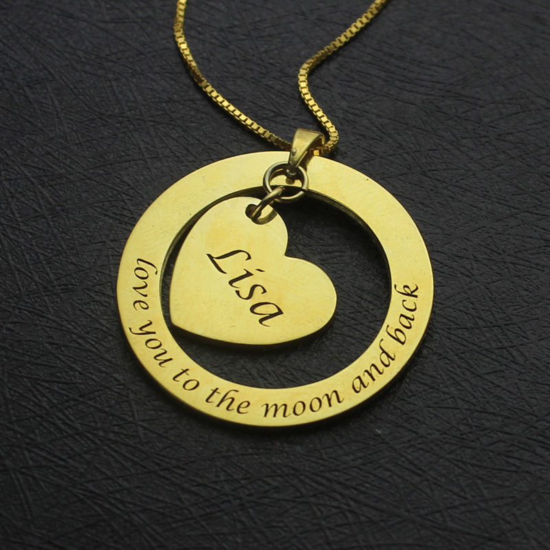 Love You Heart Necklace For Women - Glamour