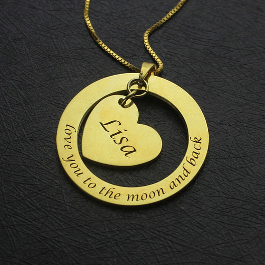 Love You Heart Necklace For Women - Glamour