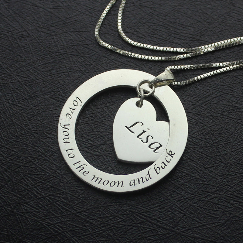 Love You Heart Necklace For Women - Glamour