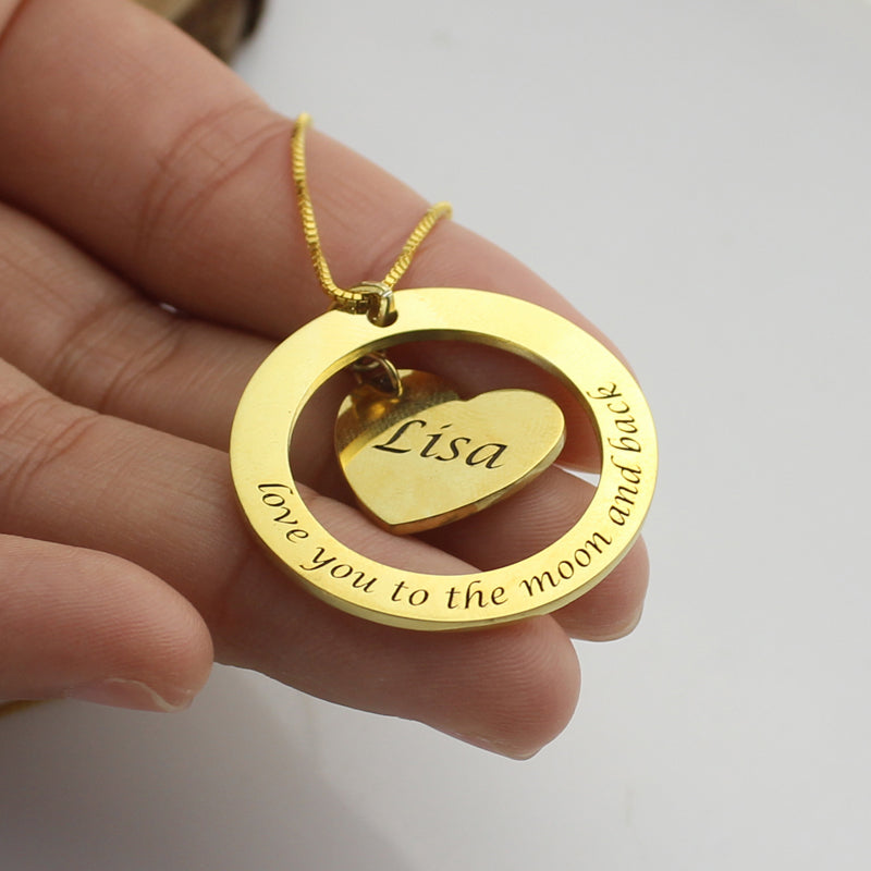 Love You Heart Necklace For Women - Glamour