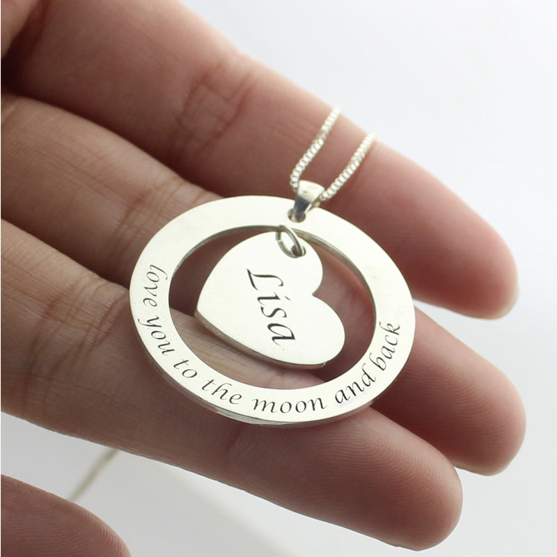 Love You Heart Necklace For Women - Glamour