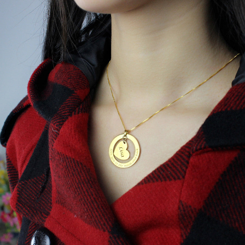 Love You Heart Necklace For Women - Glamour